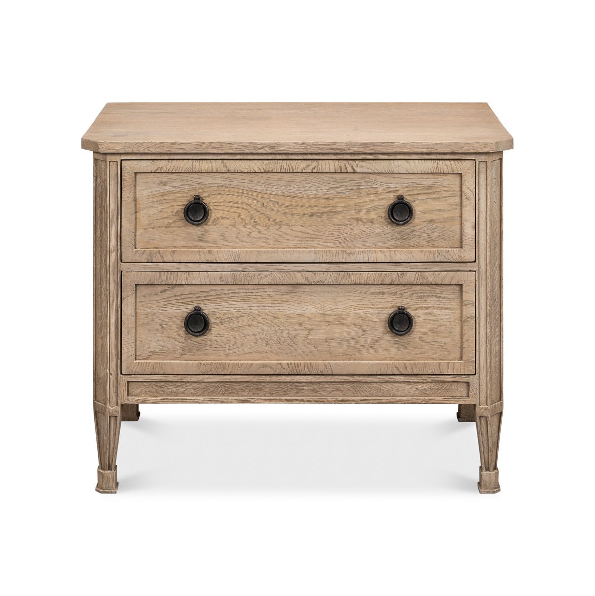 French Light Oak Nightstand - English Georgian America