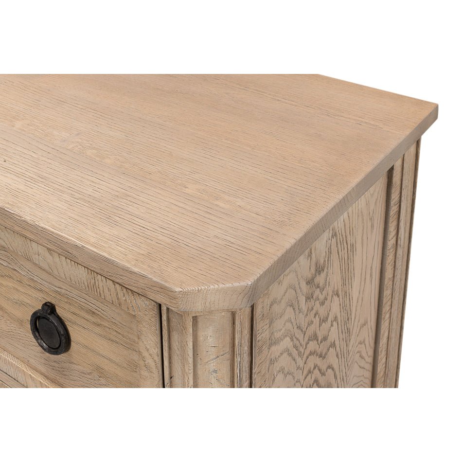 French Light Oak Nightstand - English Georgian America
