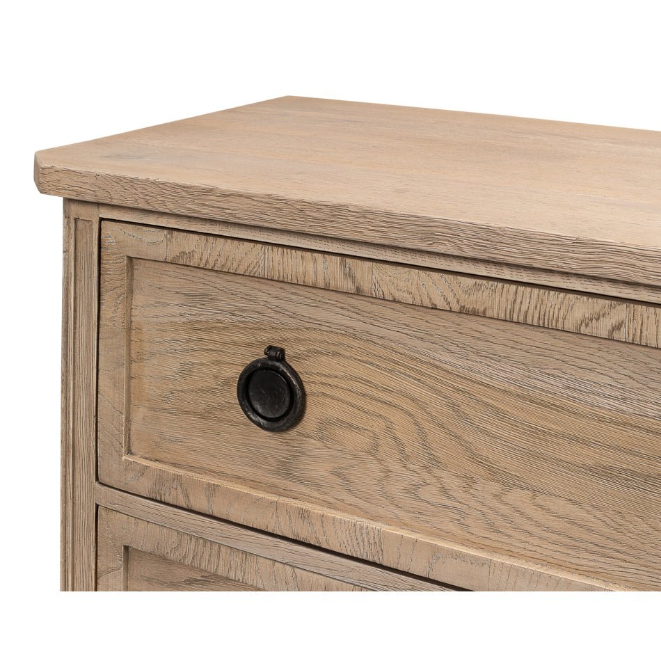 French Light Oak Nightstand - English Georgian America