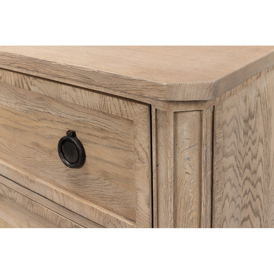 French Light Oak Nightstand - English Georgian America