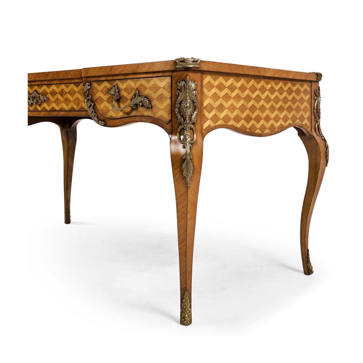 French Louis XV Style Parquetry Writing Desk - English Georgian America