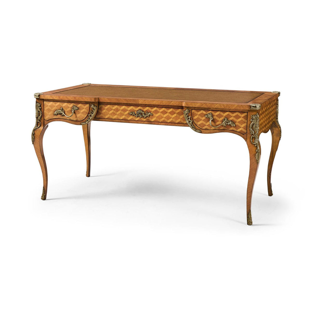 French Louis XV Style Parquetry Writing Desk - English Georgian America