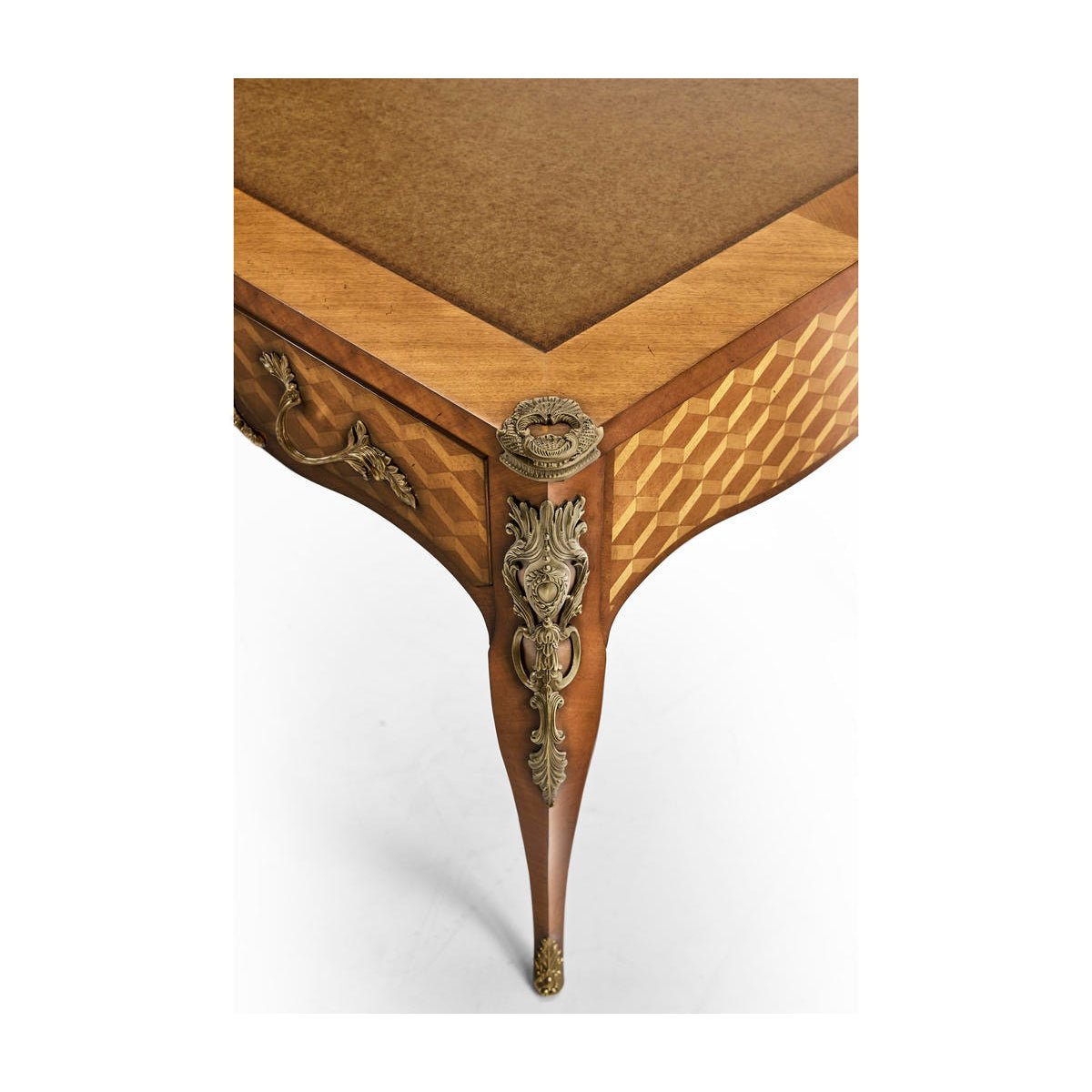 French Louis XV Style Parquetry Writing Desk - English Georgian America