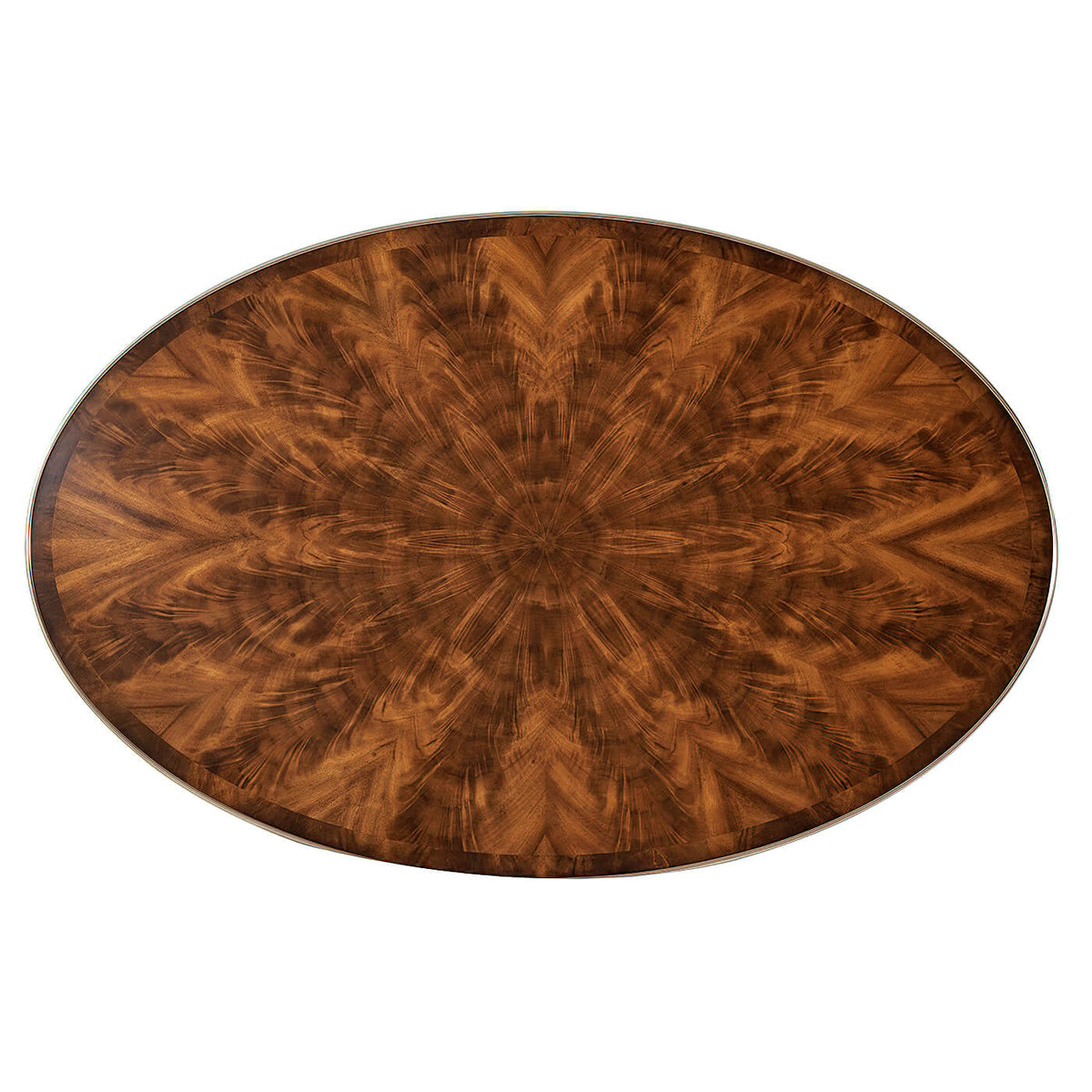 French Mahogany Oval Cocktail Table - English Georgian America