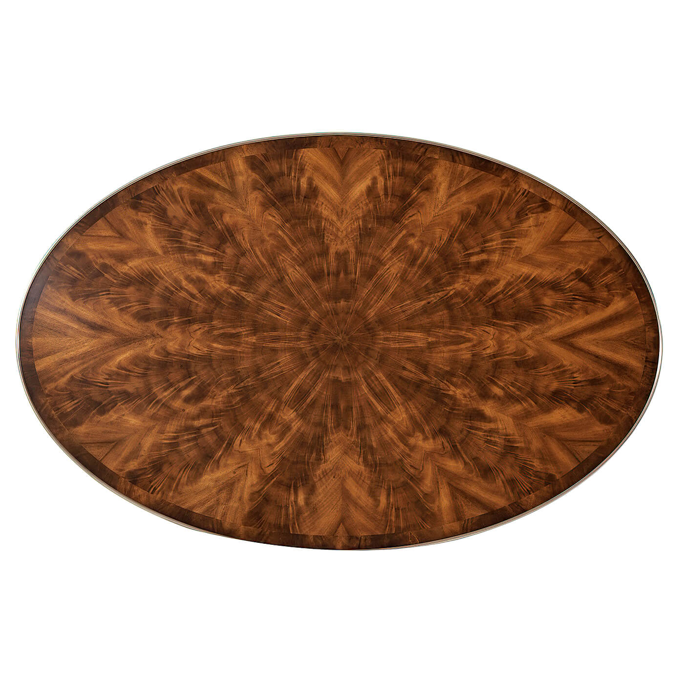 French Mahogany Oval Cocktail Table - English Georgian America