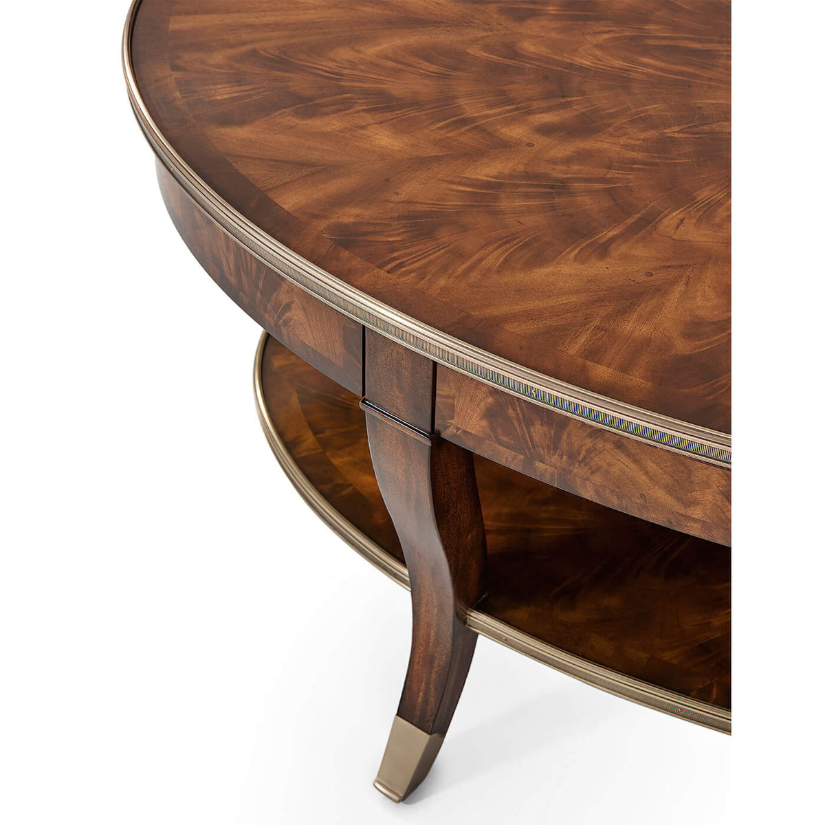 French Mahogany Oval Cocktail Table - English Georgian America