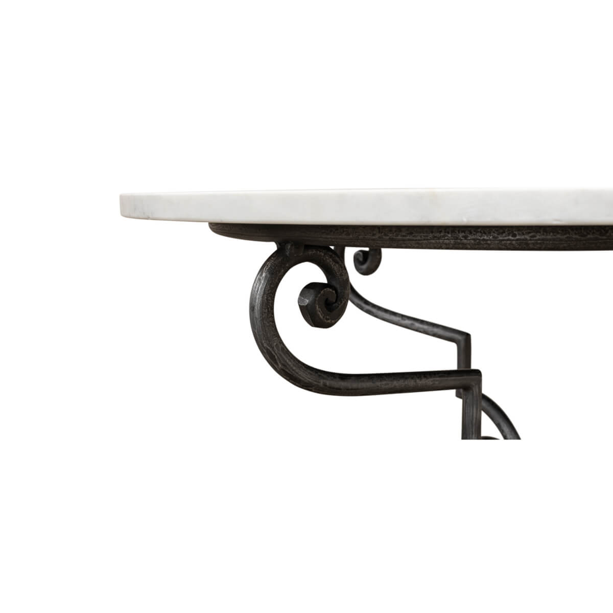 French Marble Top Brasserie Table - English Georgian America