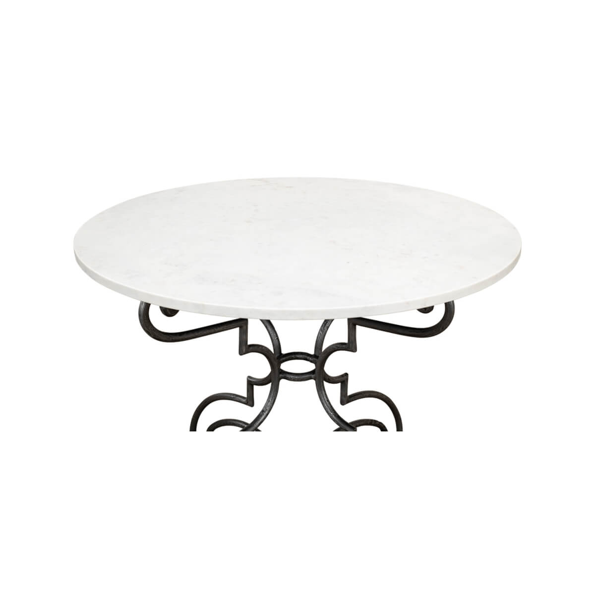 French Marble Top Brasserie Table - English Georgian America