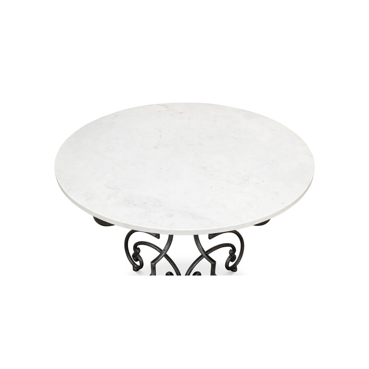 French Marble Top Brasserie Table - English Georgian America