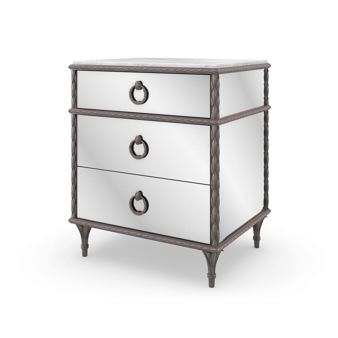 French Marble Top Nightstand - English Georgian America