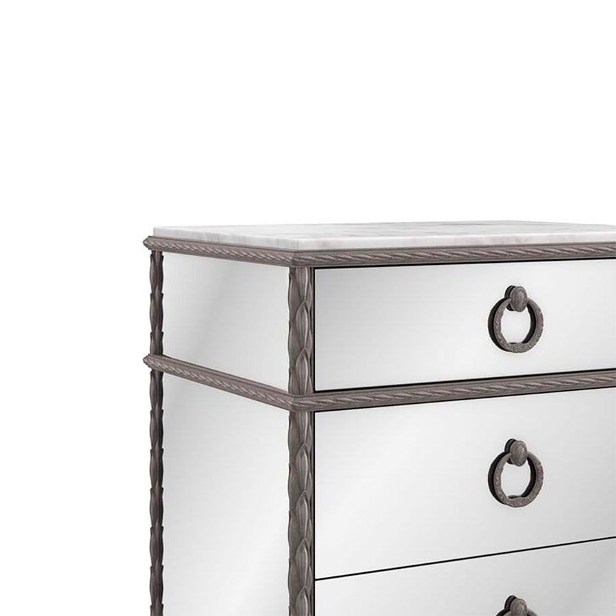 French Marble Top Nightstand - English Georgian America