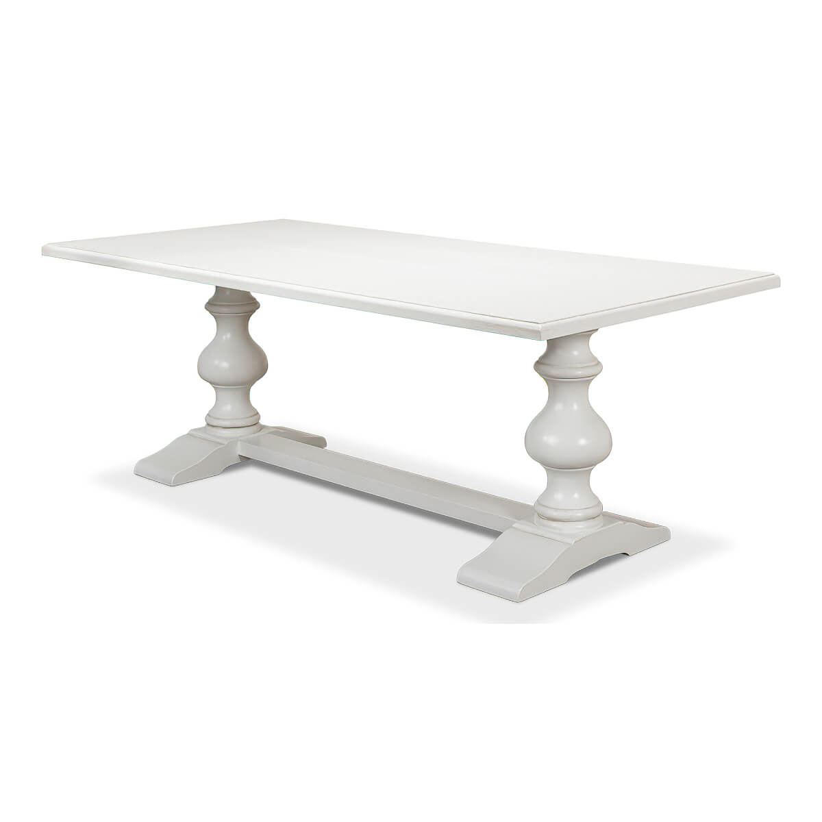 French Marble White Refectory Table - English Georgian America
