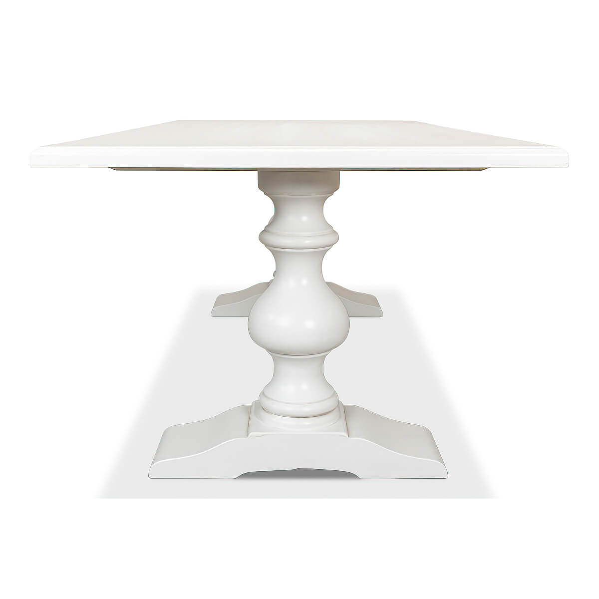 French Marble White Refectory Table - English Georgian America