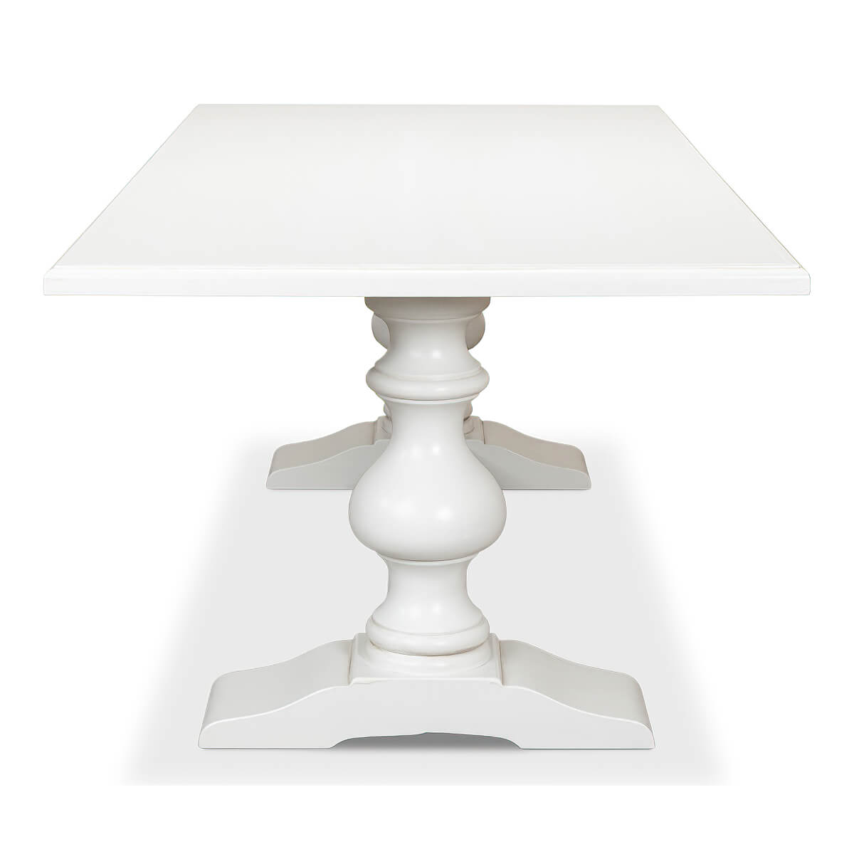 French Marble White Refectory Table - English Georgian America