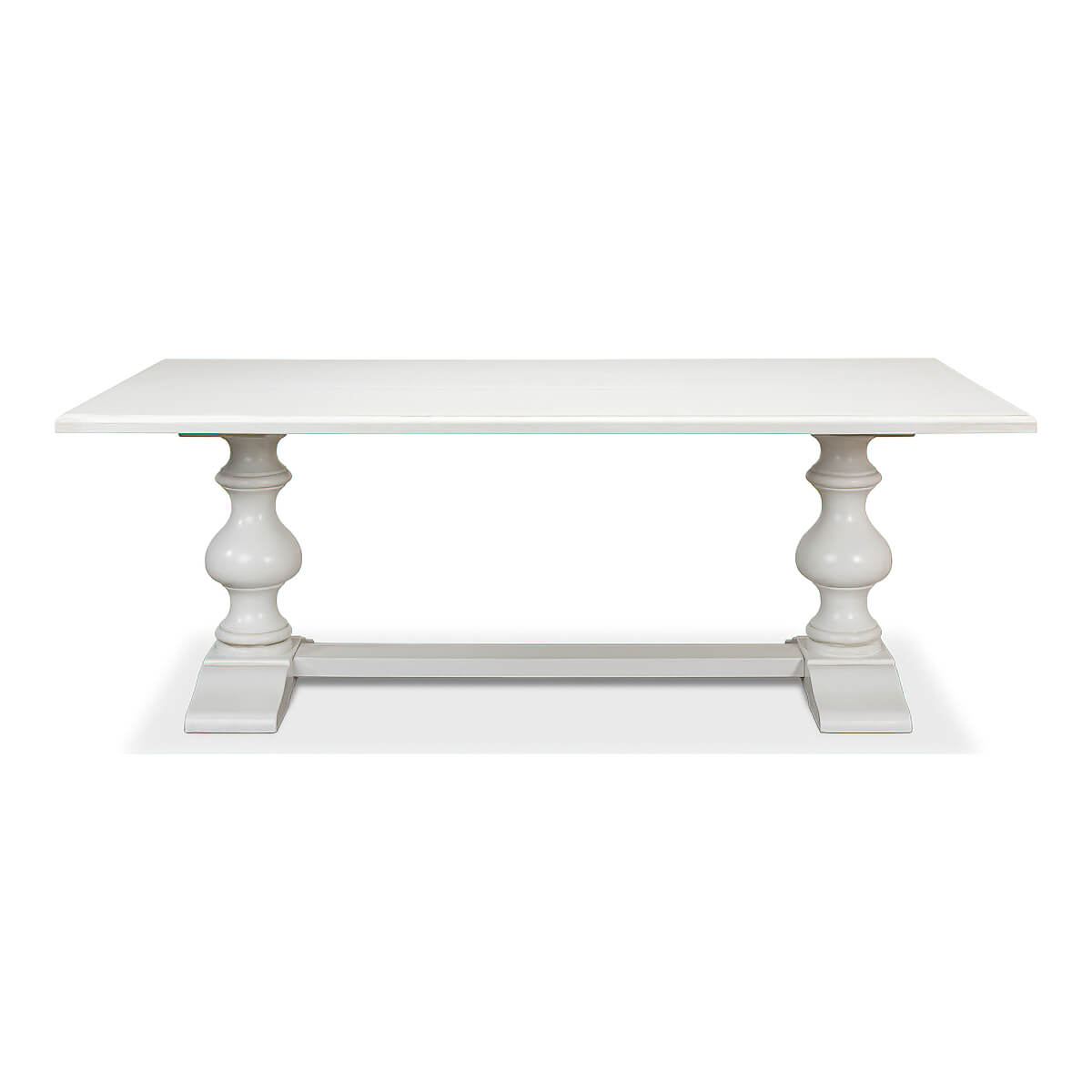 French Marble White Refectory Table - English Georgian America