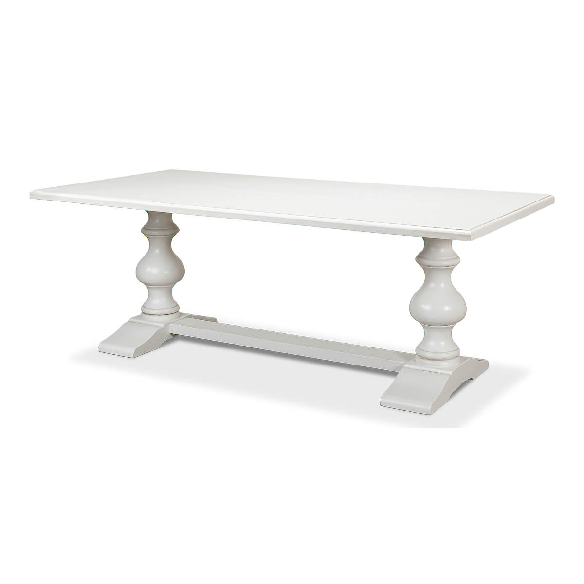 French Marble White Refectory Table - English Georgian America