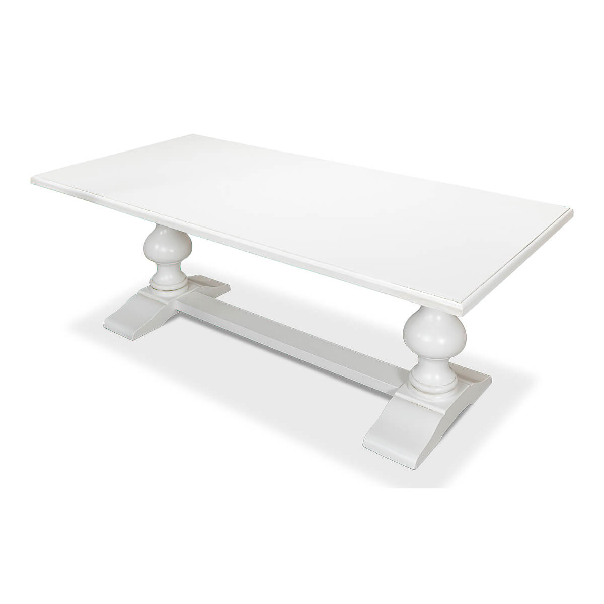 French Marble White Refectory Table - English Georgian America