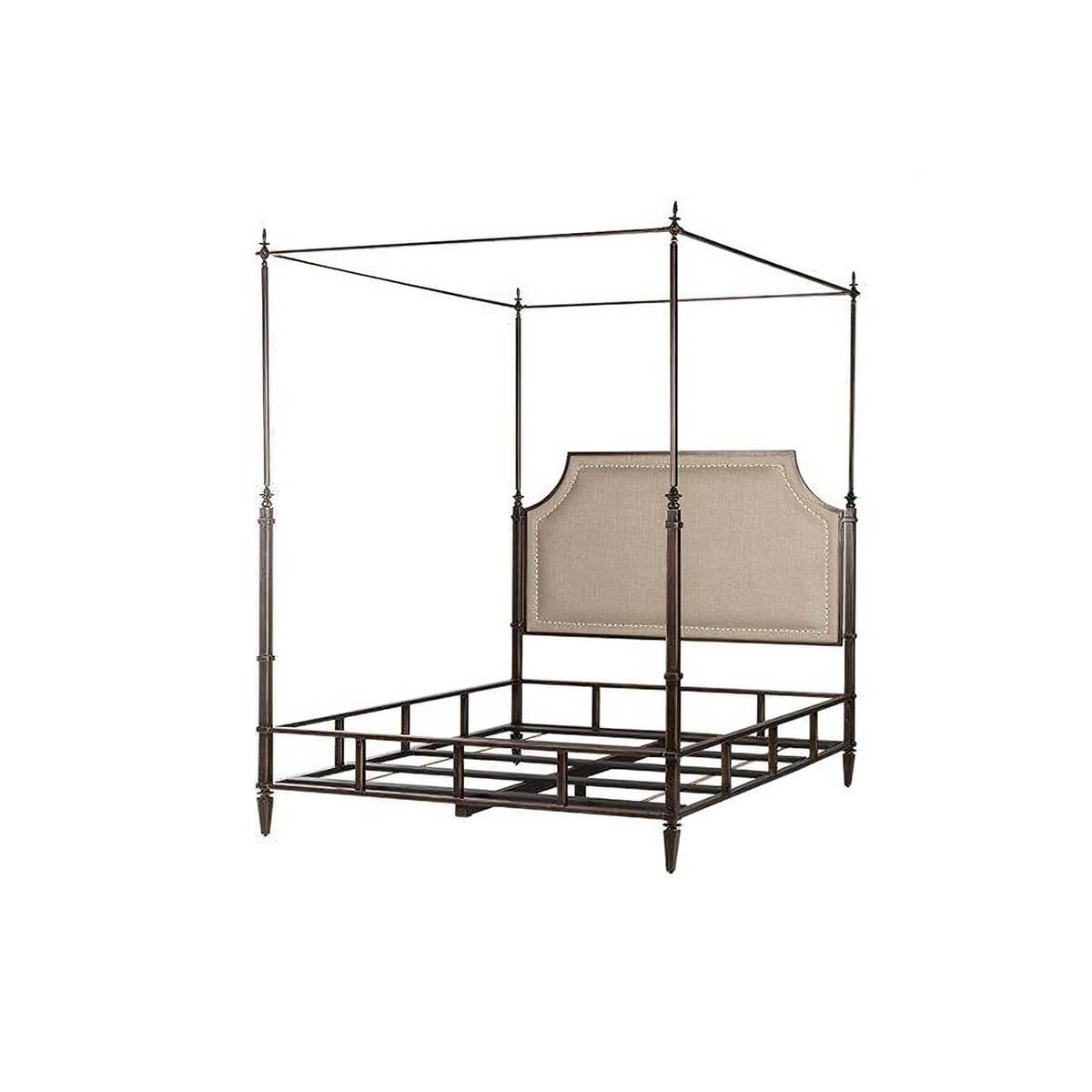 French Metal Canopy Bed, King - English Georgian America