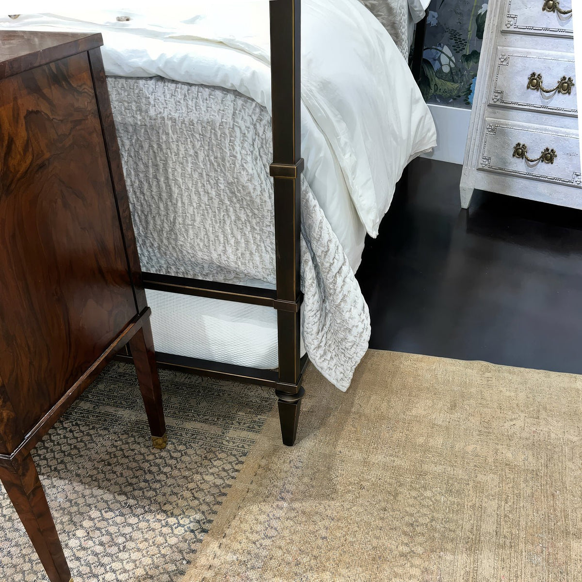 French Metal Canopy Bed, King - English Georgian America