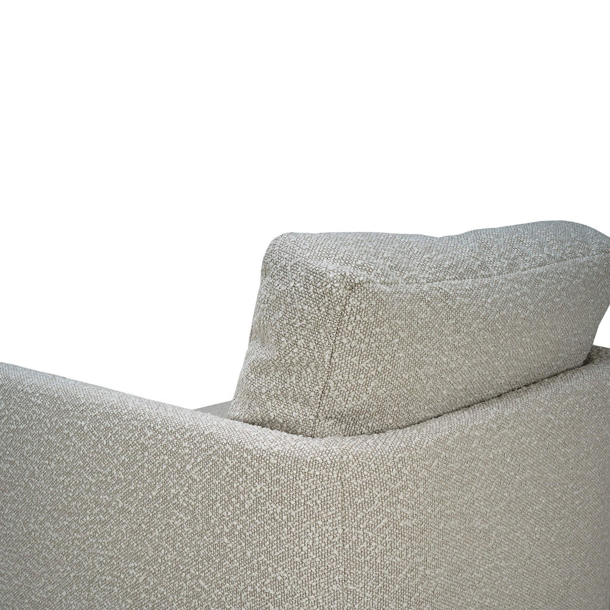 French Modern Boucle Swivel Armchair - English Georgian America