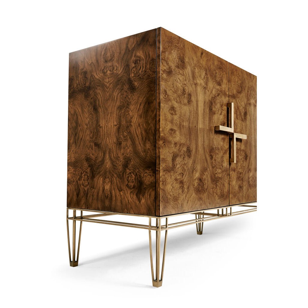 French Modern Burl Sideboard - English Georgian America