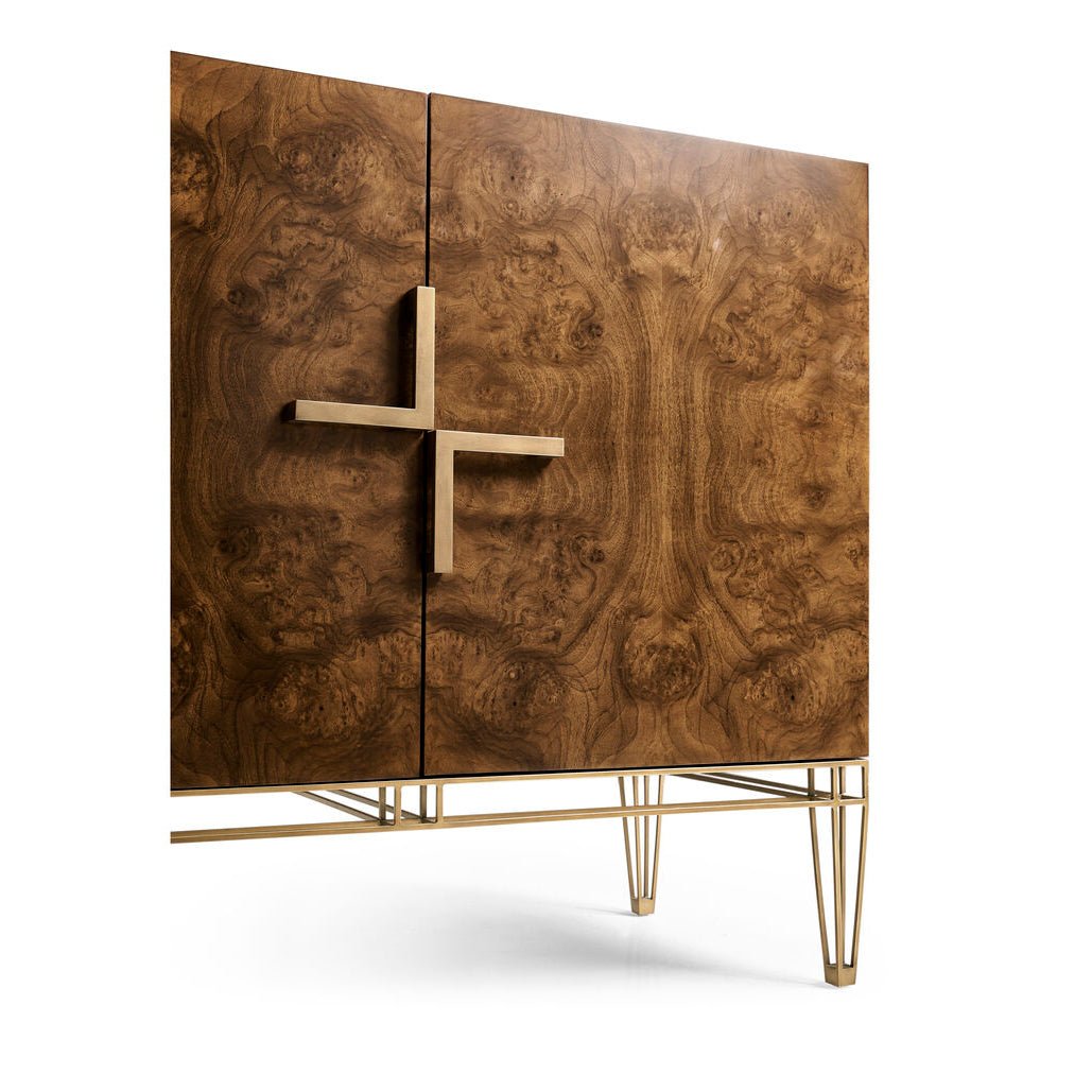 French Modern Burl Sideboard - English Georgian America