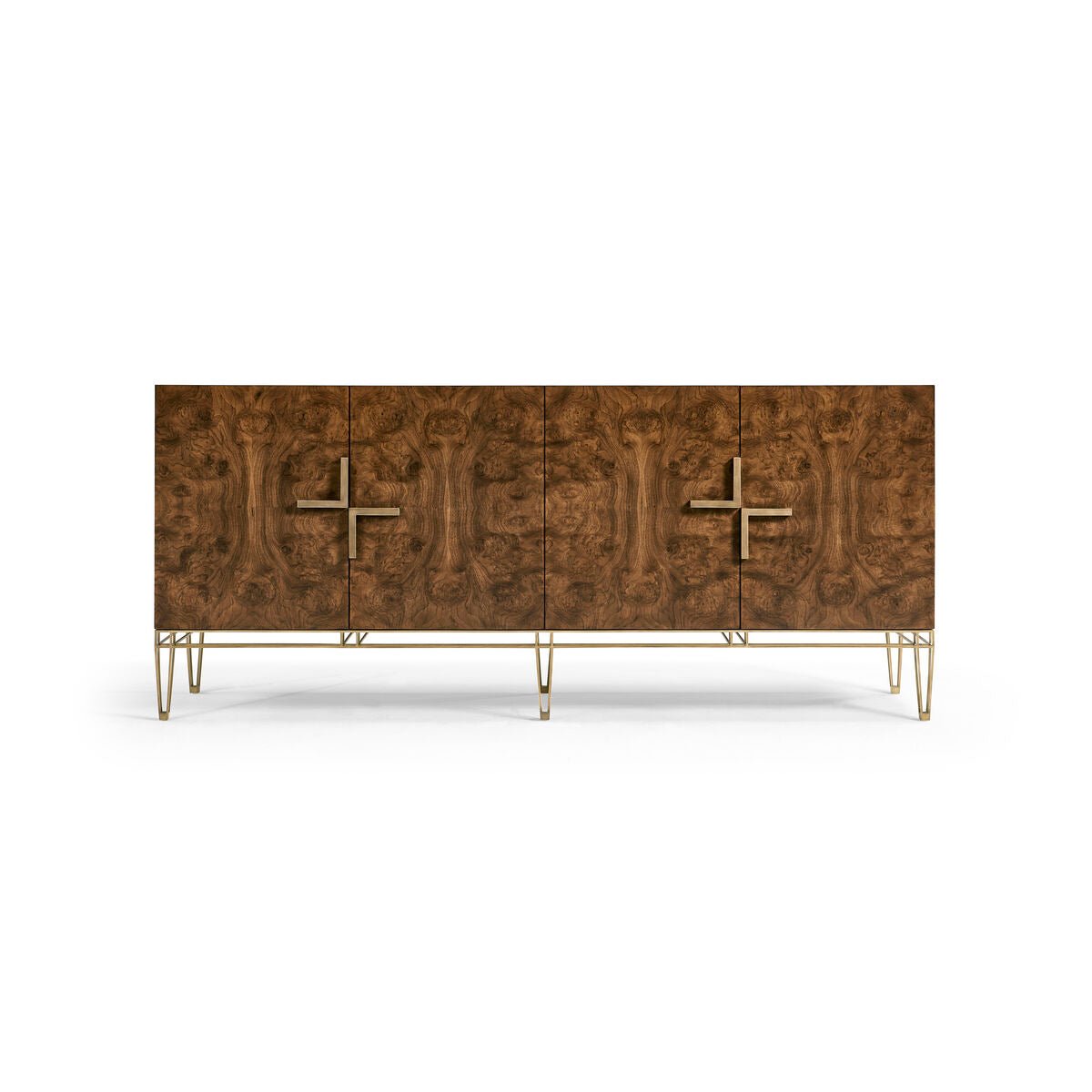 French Modern Burl Sideboard - English Georgian America
