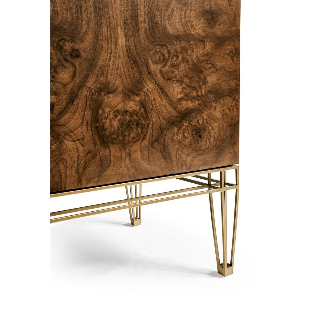 French Modern Burl Sideboard - English Georgian America