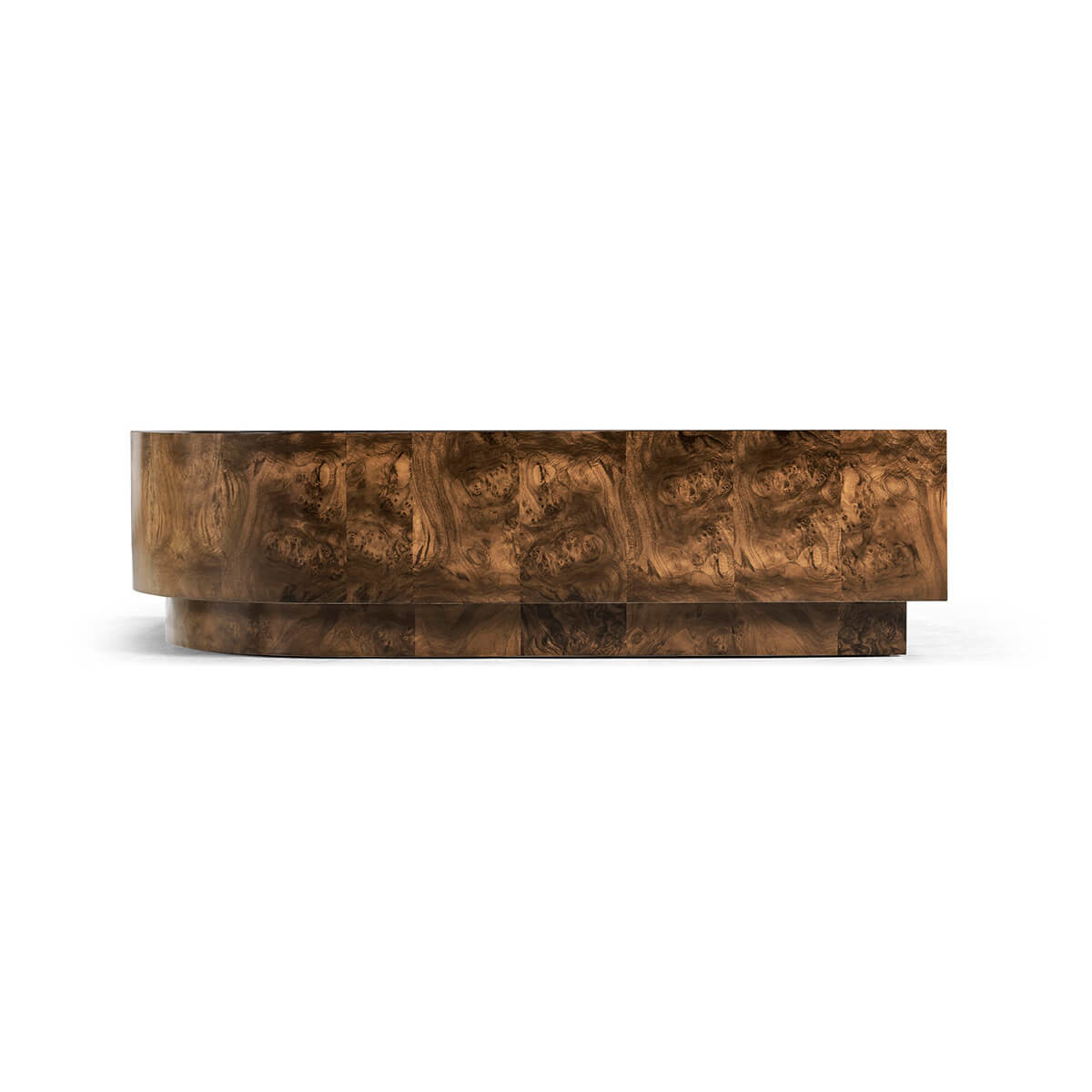 French Modern Burl Wood Coffee Table - English Georgian America