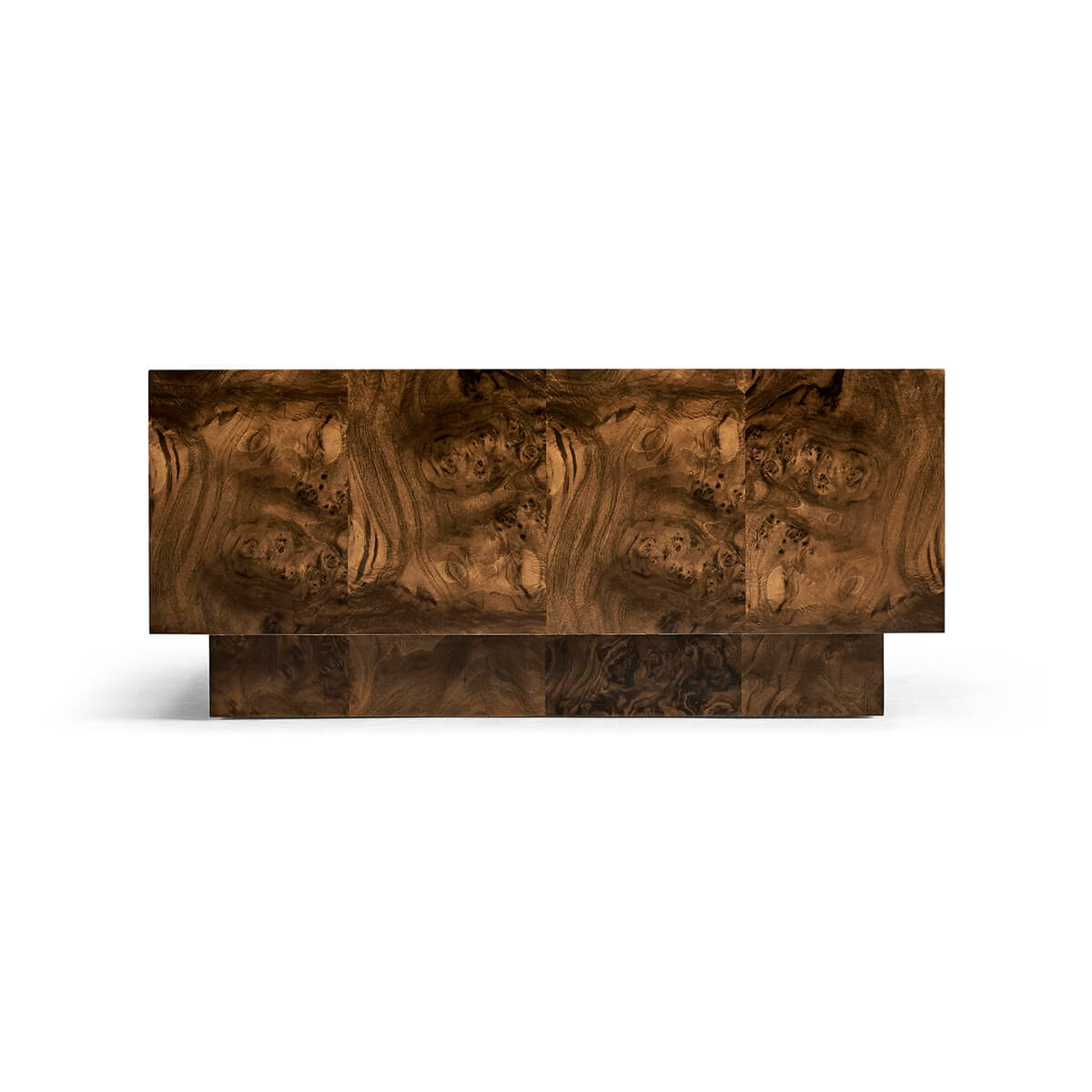 French Modern Burl Wood Coffee Table - English Georgian America