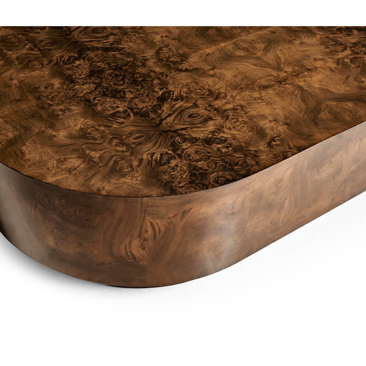 French Modern Burl Wood Coffee Table - English Georgian America