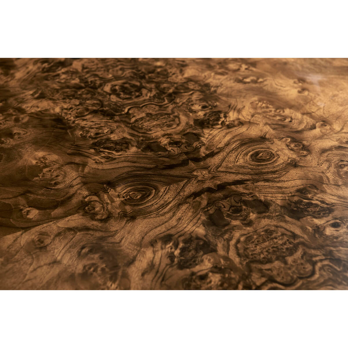 French Modern Burl Wood Coffee Table - English Georgian America
