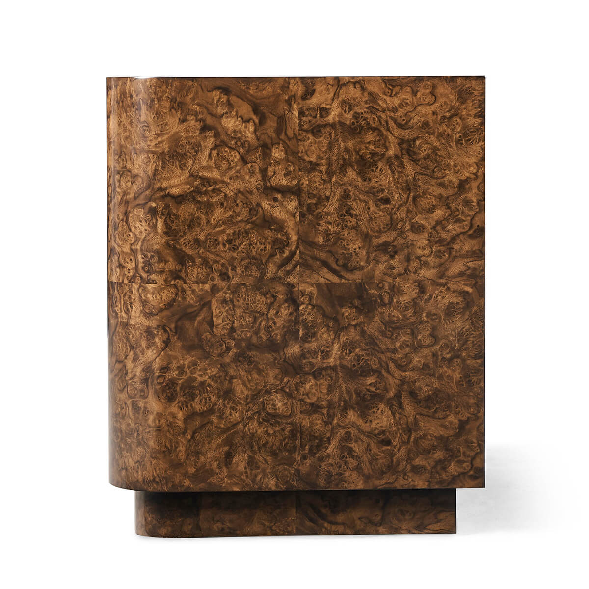 French Modern Burl Wood End Table - English Georgian America