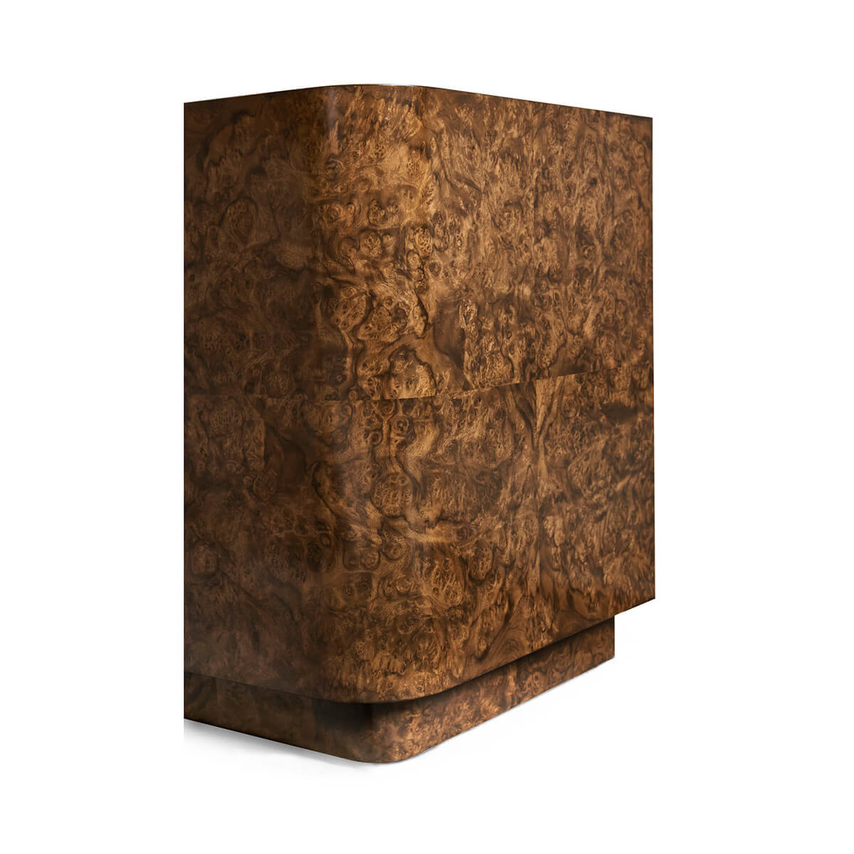 French Modern Burl Wood End Table - English Georgian America