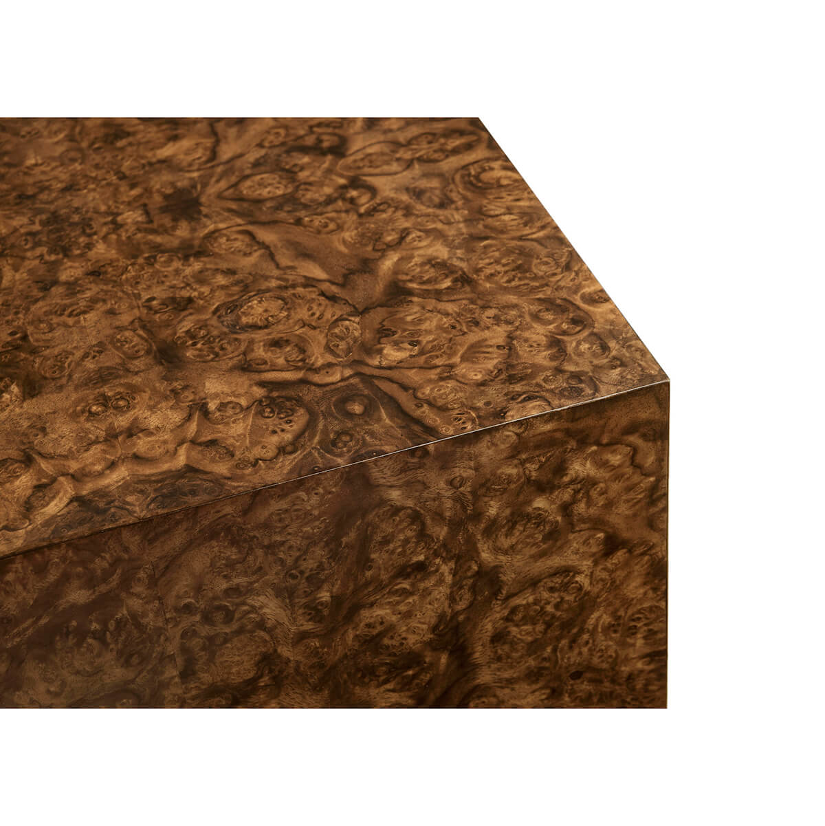 French Modern Burl Wood End Table - English Georgian America