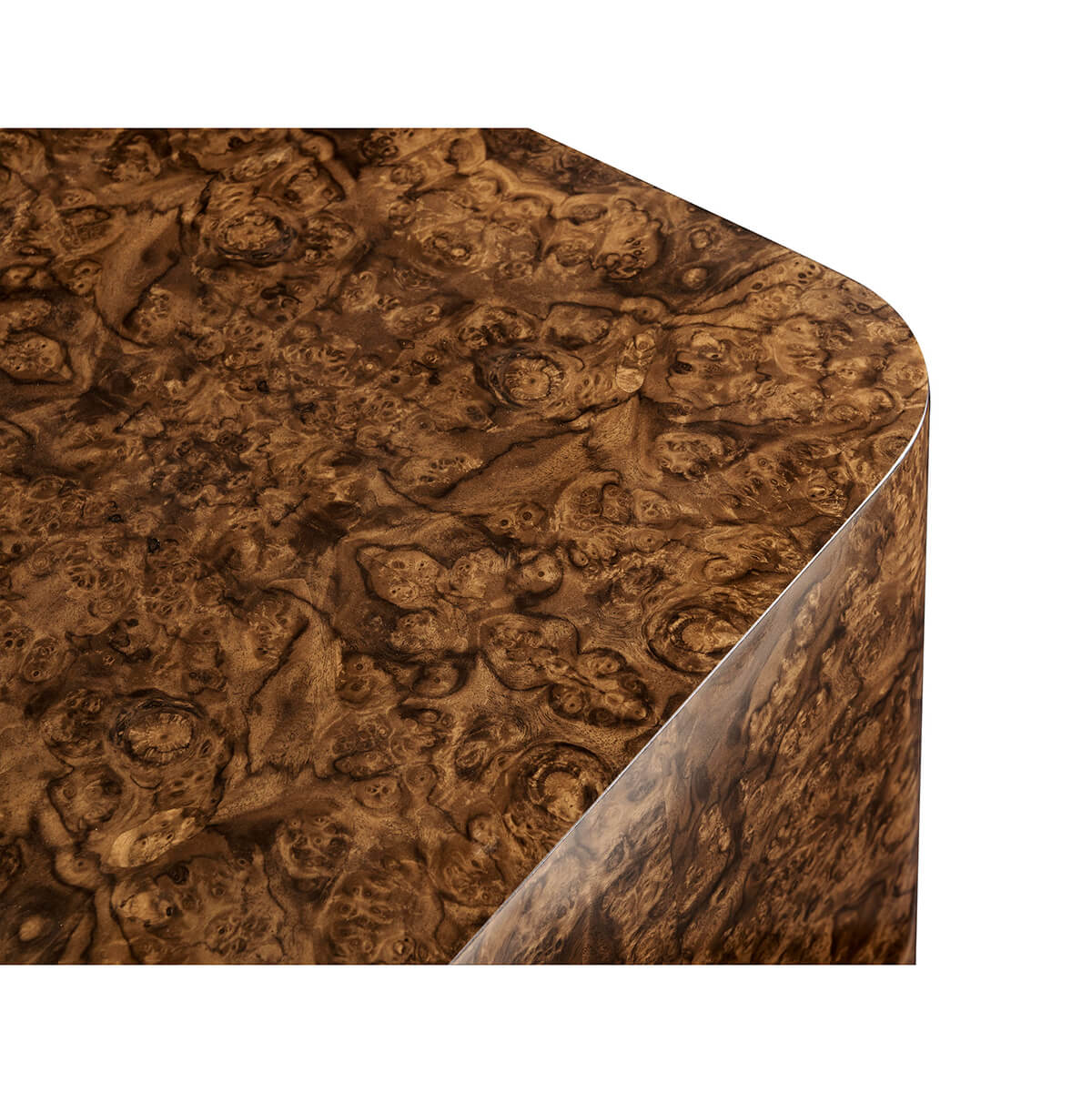 French Modern Burl Wood End Table - English Georgian America