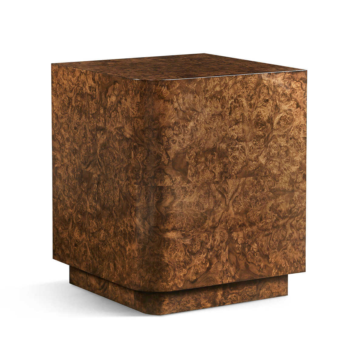 French Modern Burl Wood End Table - English Georgian America