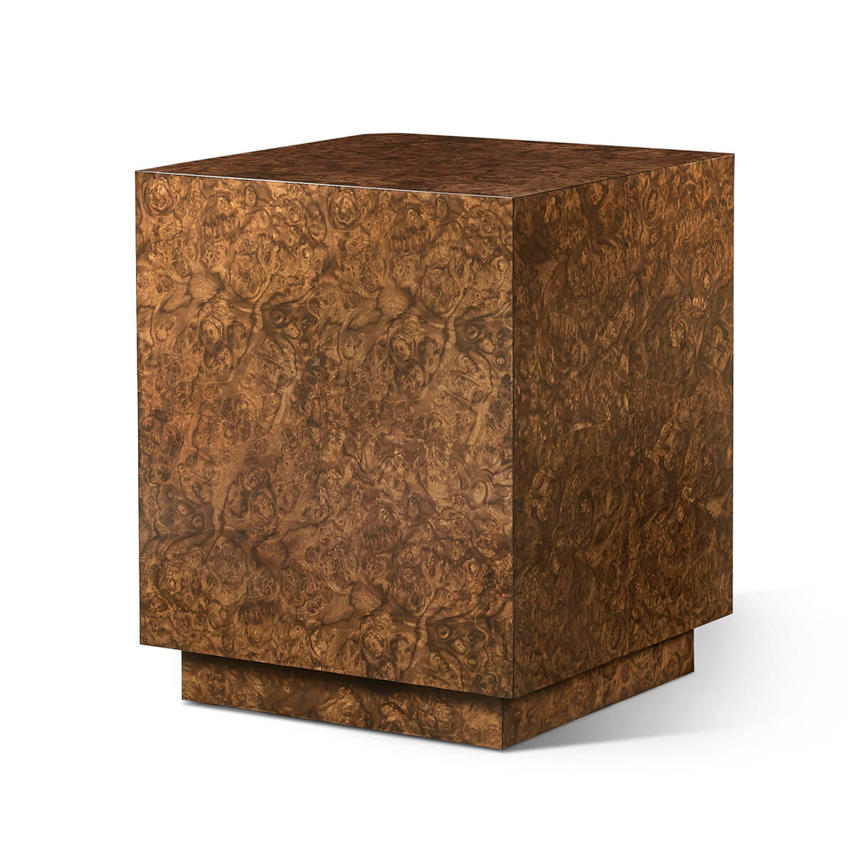 French Modern Burl Wood End Table - English Georgian America