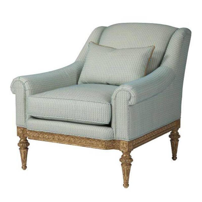 French Modern Neo Classic Armchair - English Georgian America