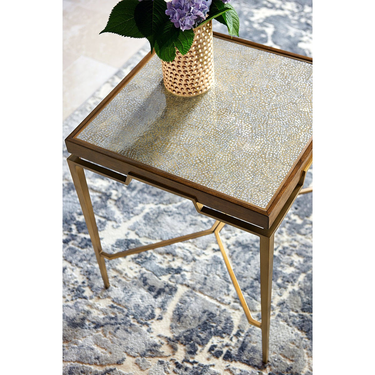 French Modern Square End Table - English Georgian America