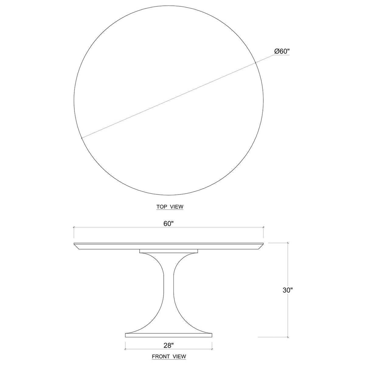 French Modern Tulip Dining Table - English Georgian America