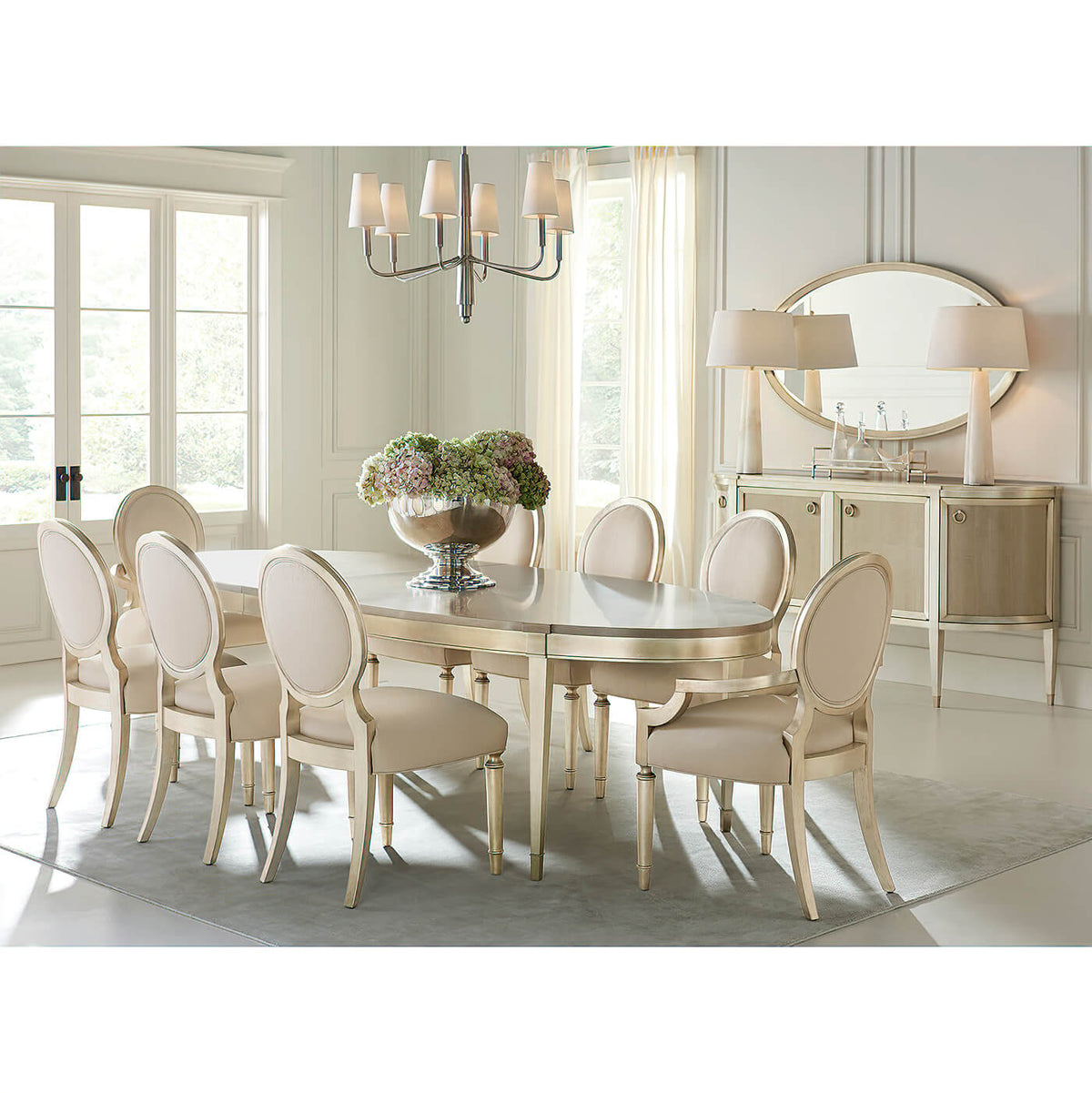 French Neoclassical Oval Extending Dining Table - English Georgian America