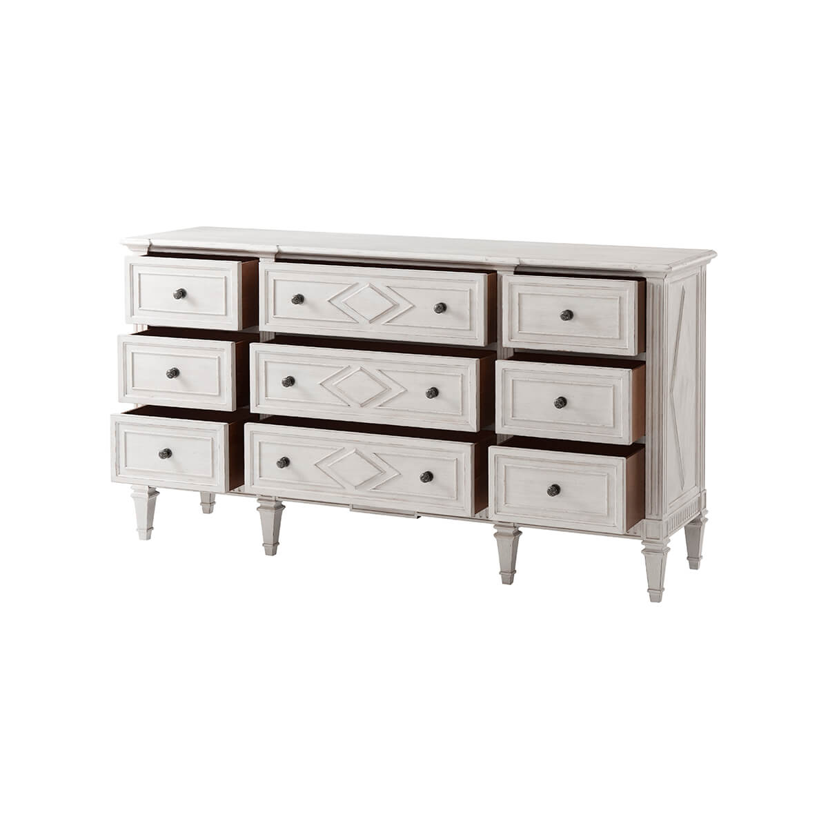 French Painted Antique Style Dresser - English Georgian America