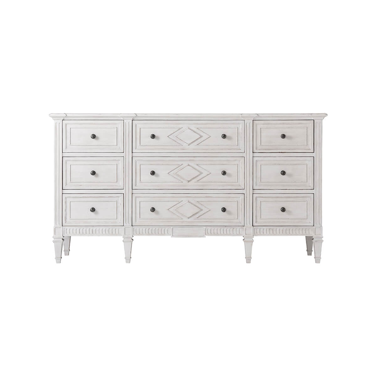 French Painted Antique Style Dresser - English Georgian America