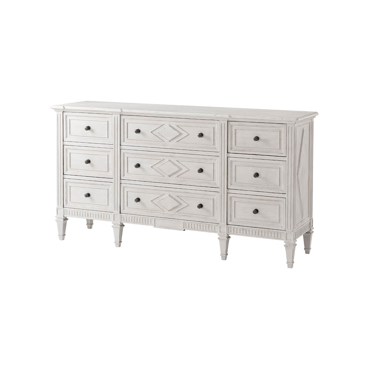 French Painted Antique Style Dresser - English Georgian America