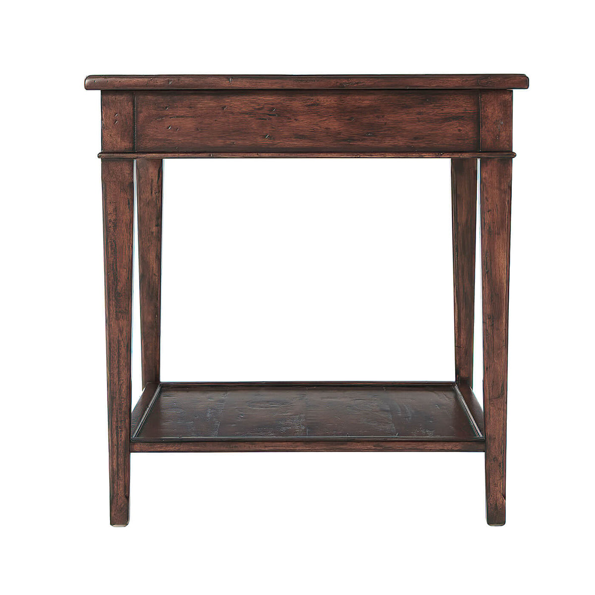 French Provincial Antiqued End Table - English Georgian America