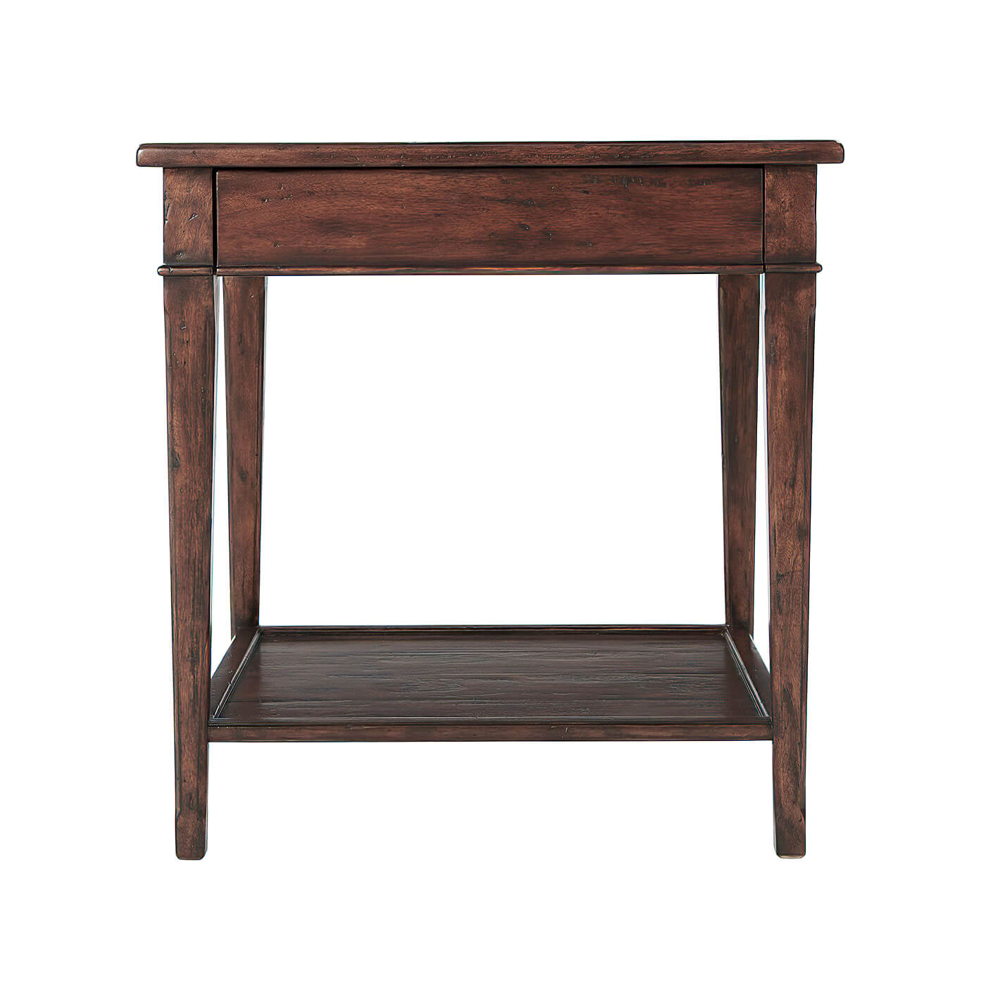French Provincial Antiqued End Table - English Georgian America