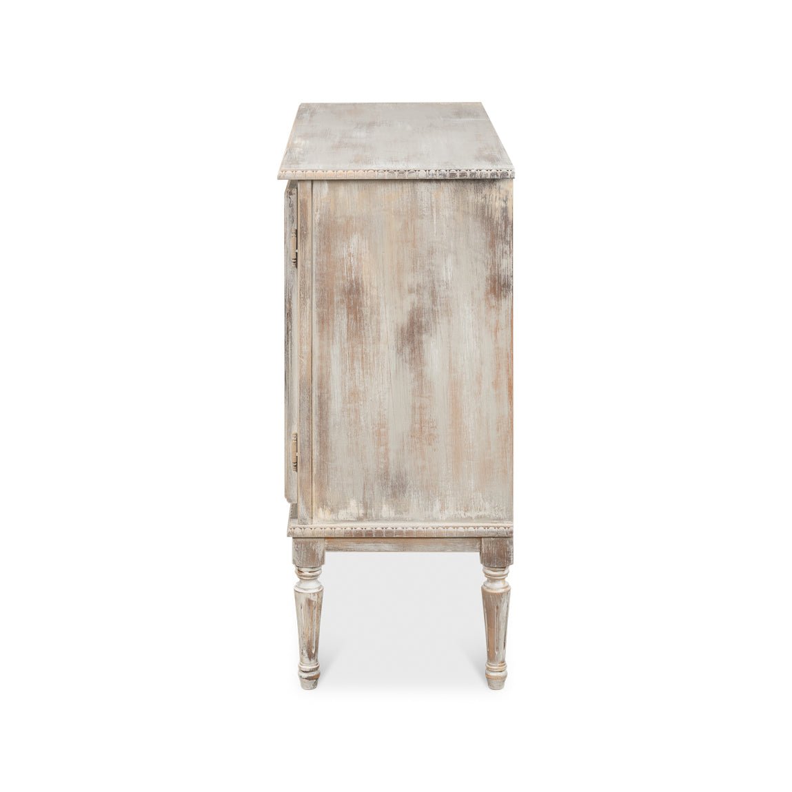 French Provincial Antiqued Side Cabinet - English Georgian America