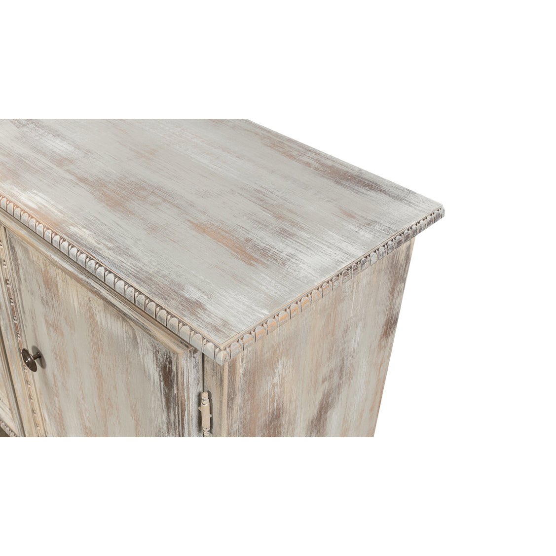 French Provincial Antiqued Side Cabinet - English Georgian America