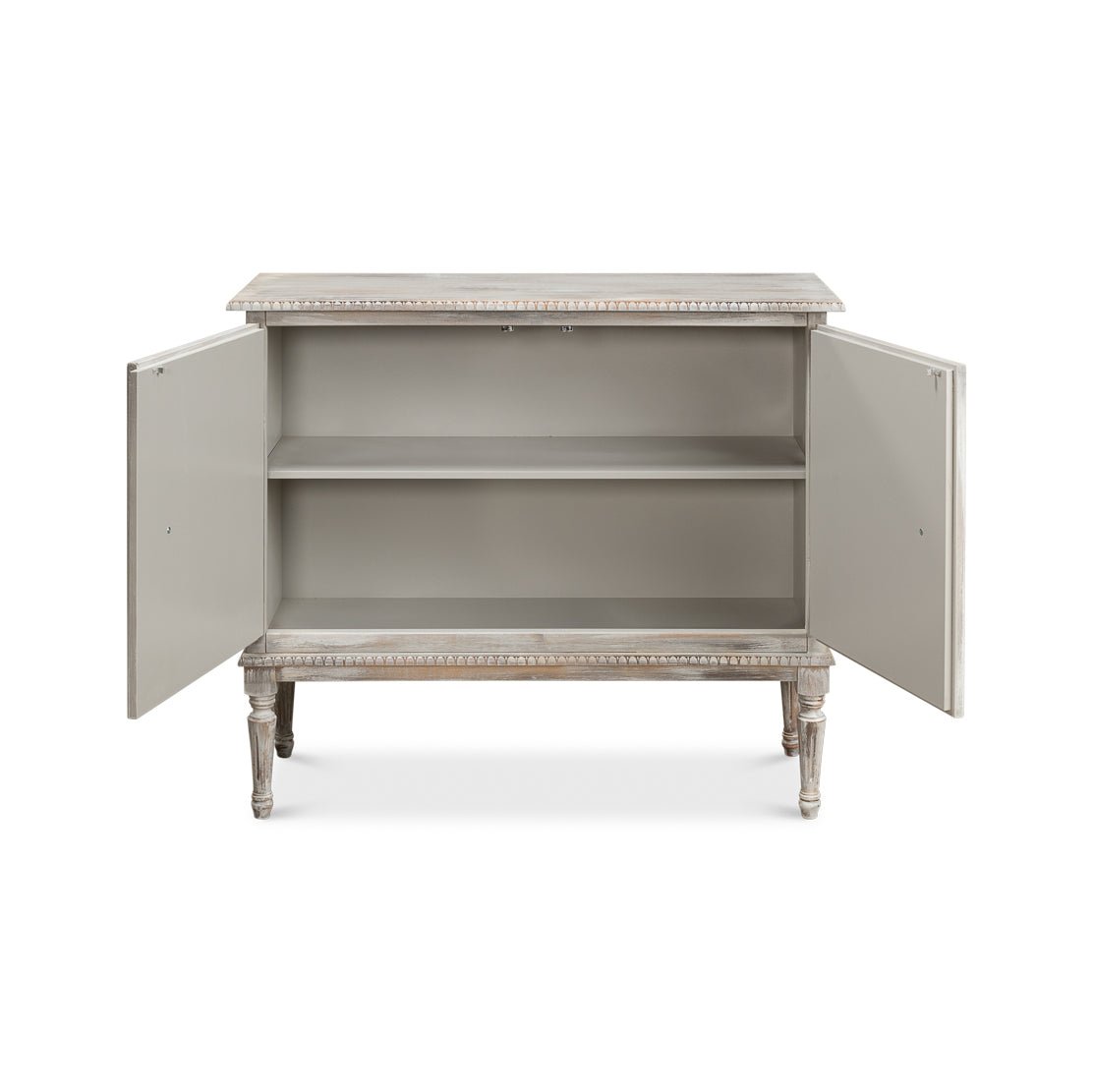 French Provincial Antiqued Side Cabinet - English Georgian America